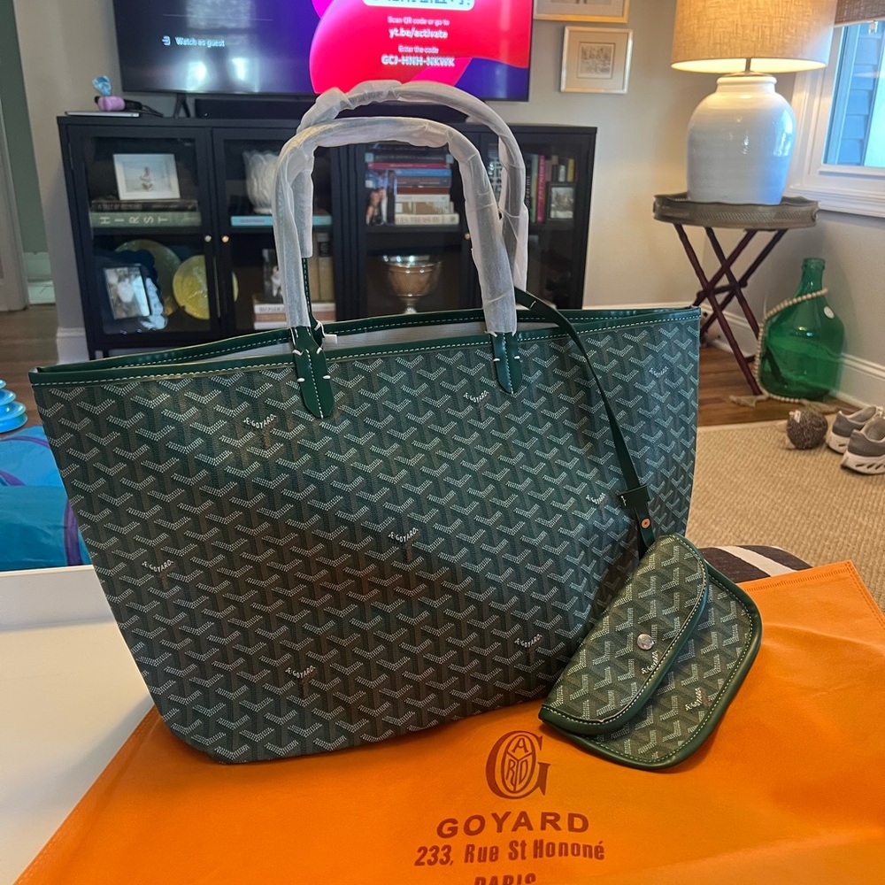 SD SHIPPING Designer Green Tote - Picture 2 of 4